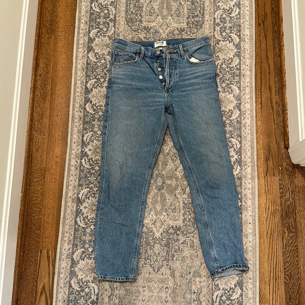 AGOLDE high rise straight leg jean
